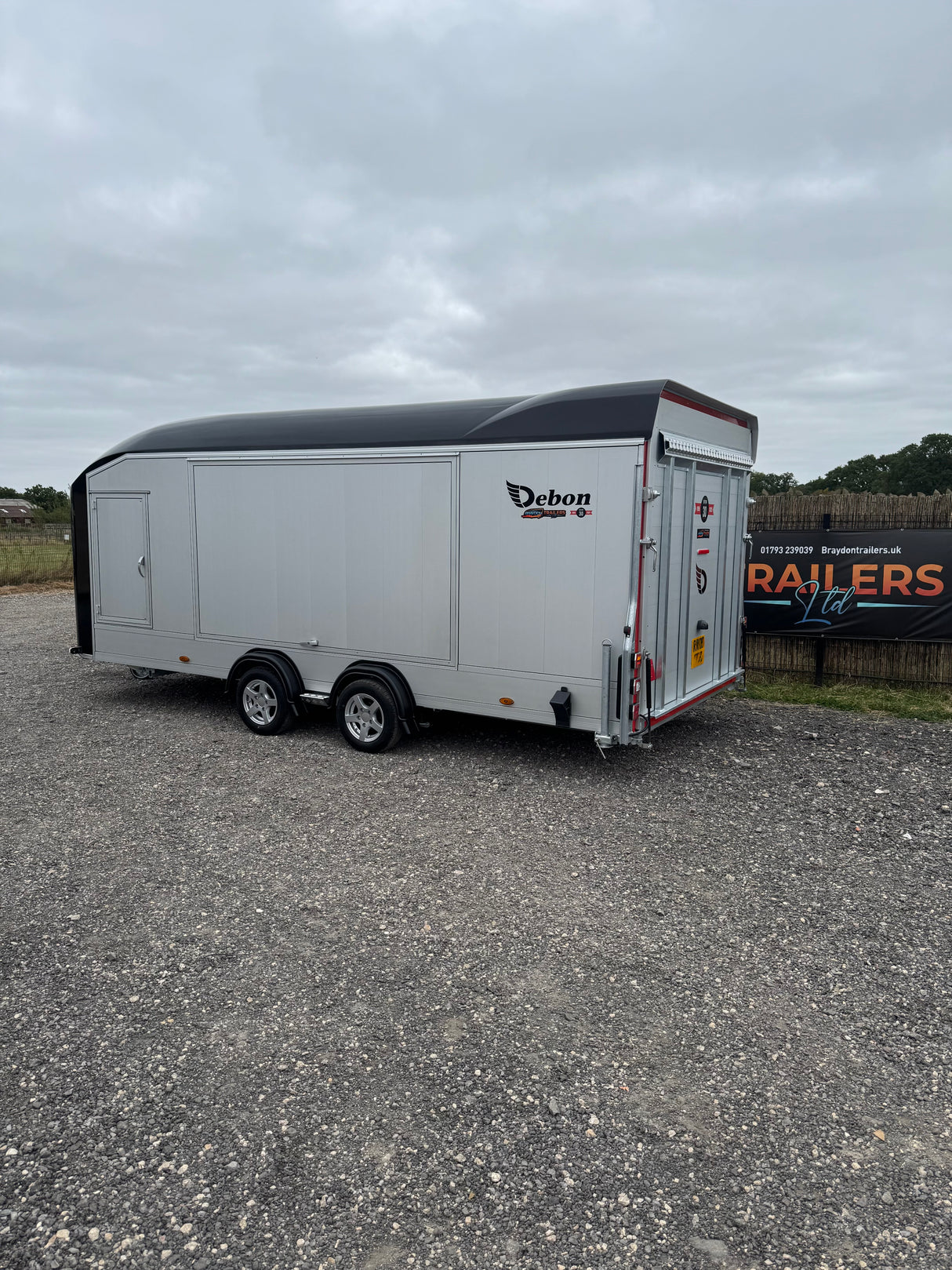 Debon Roadster C2000 Box Van Enclosed Car Transporter Trailer Grey