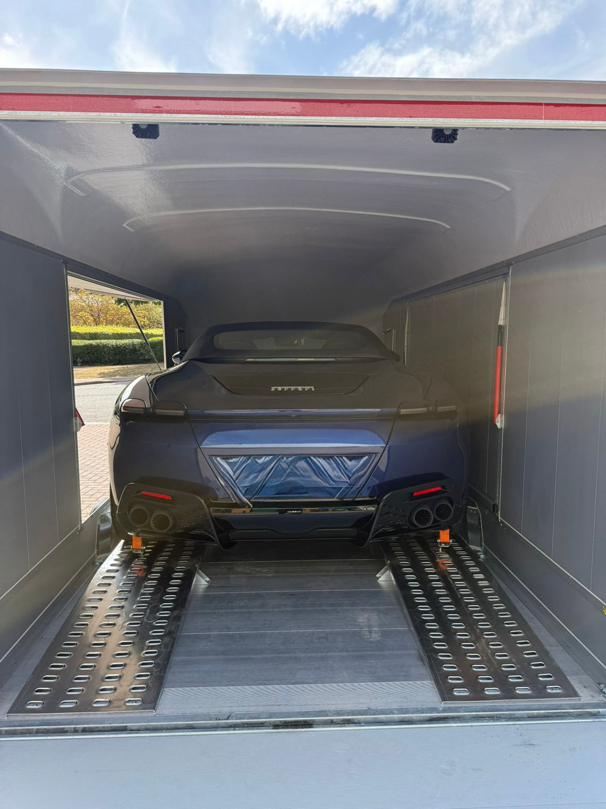Debon Roadster C2000 Box Van Enclosed Car Transporter Trailer Grey