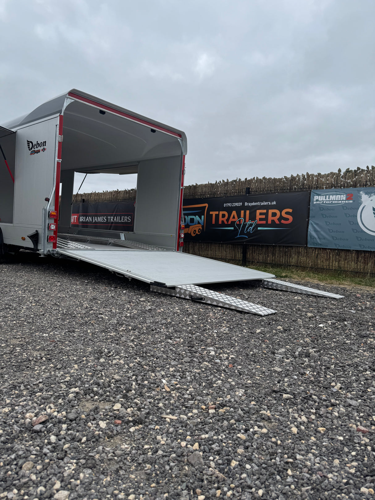 Debon Roadster C2000 Box Van Enclosed Car Transporter Trailer Grey