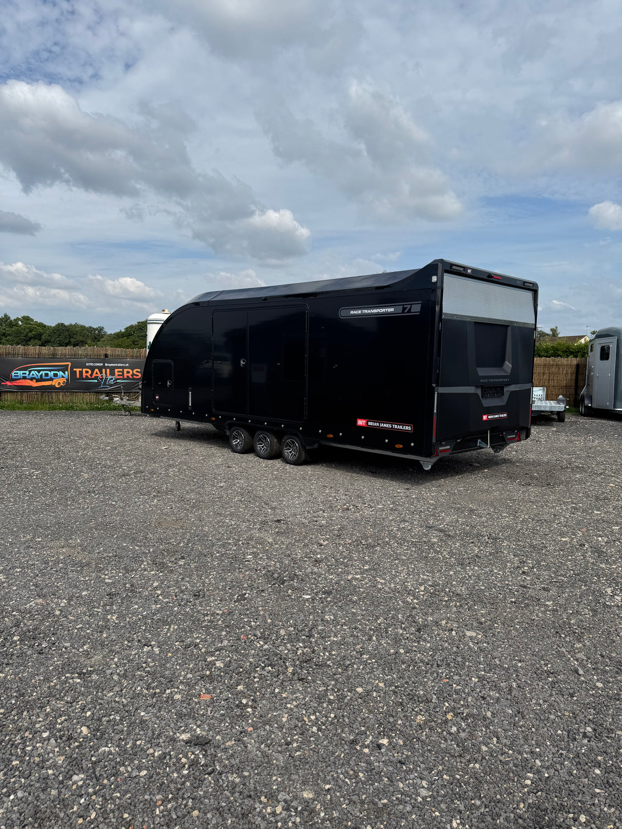Brian James Race Transporter 7 Enclosed Trailer RT7 – 6.0m x 2.3m | 3.5T | Triple Axle | 10” Wheels 397-6023-35-3-10-B