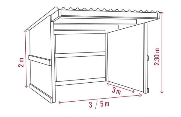 Cheval Liberte Classic Field Shelter 3m x 3m