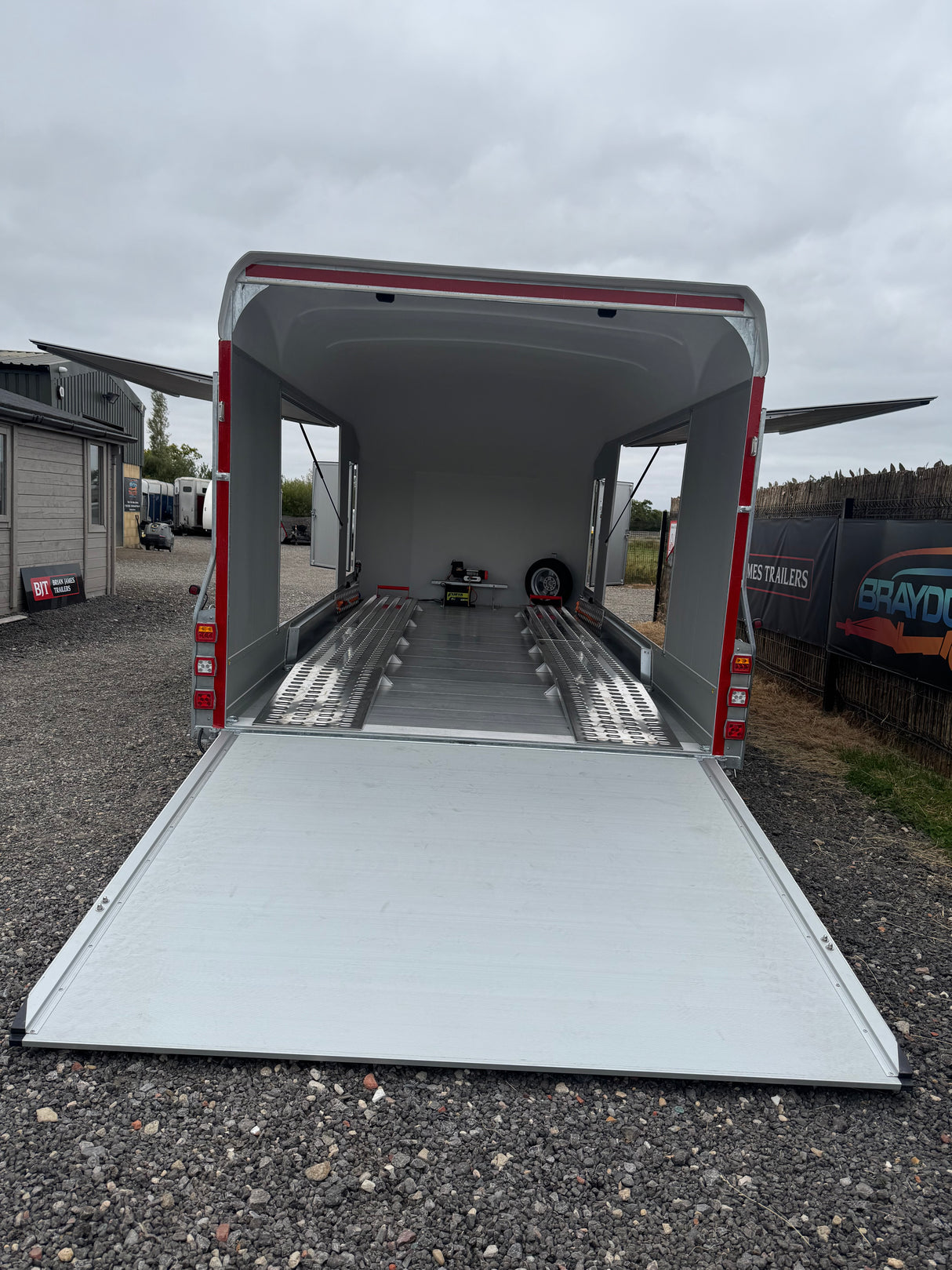 Debon Roadster C2000 Box Van Enclosed Car Transporter Trailer Grey