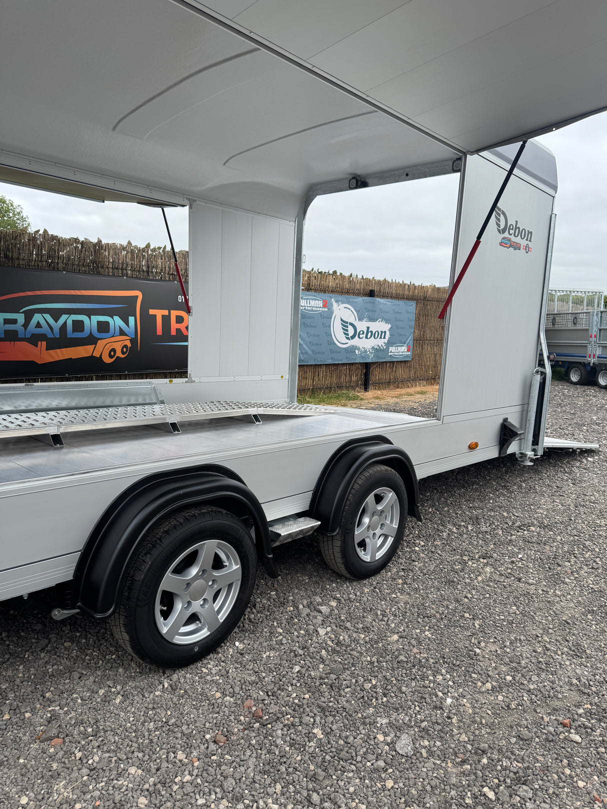 Debon Roadster C2000 Box Van Enclosed Car Transporter Trailer Grey