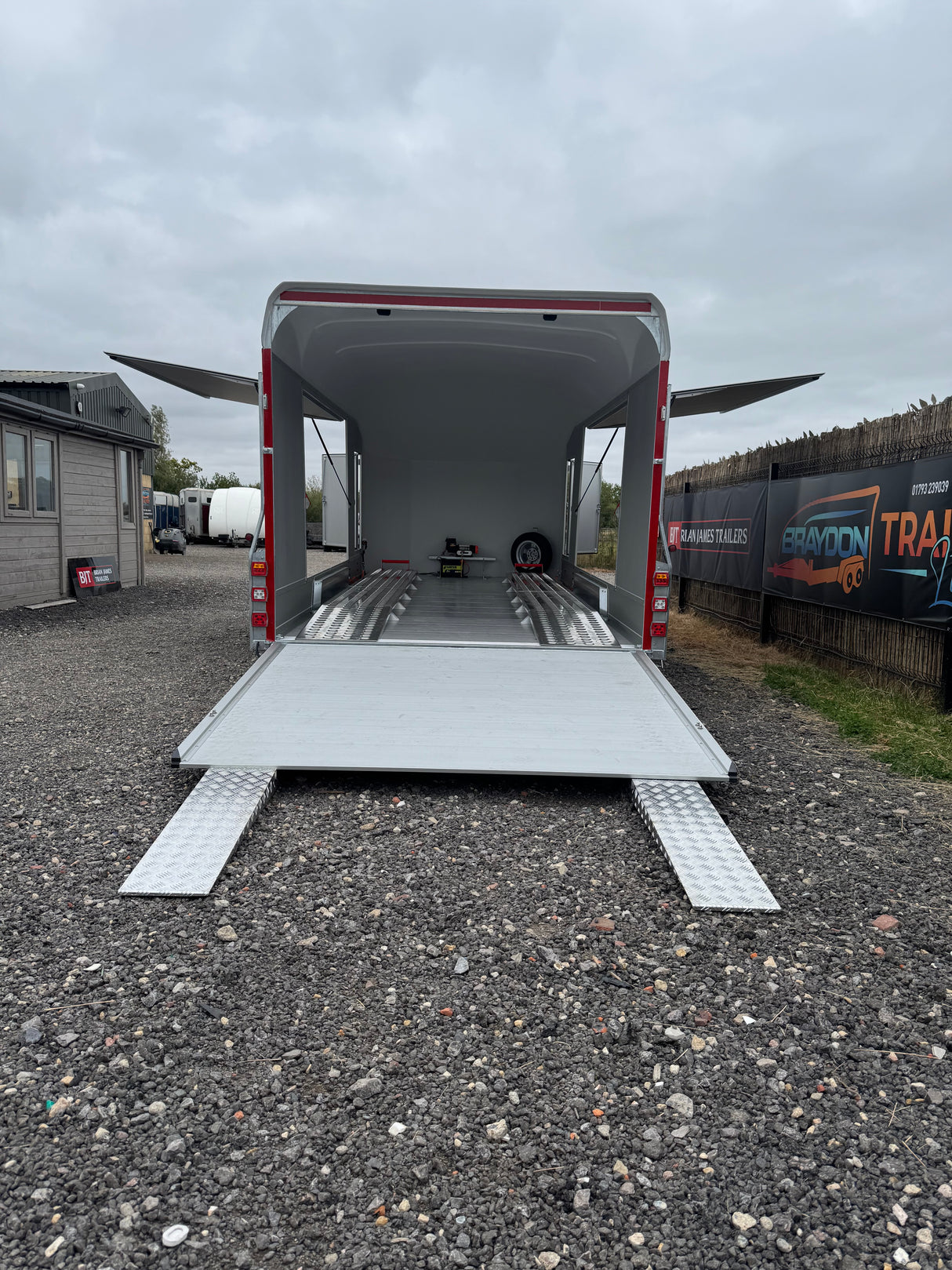 Debon Roadster C2000 Box Van Enclosed Car Transporter Trailer Grey