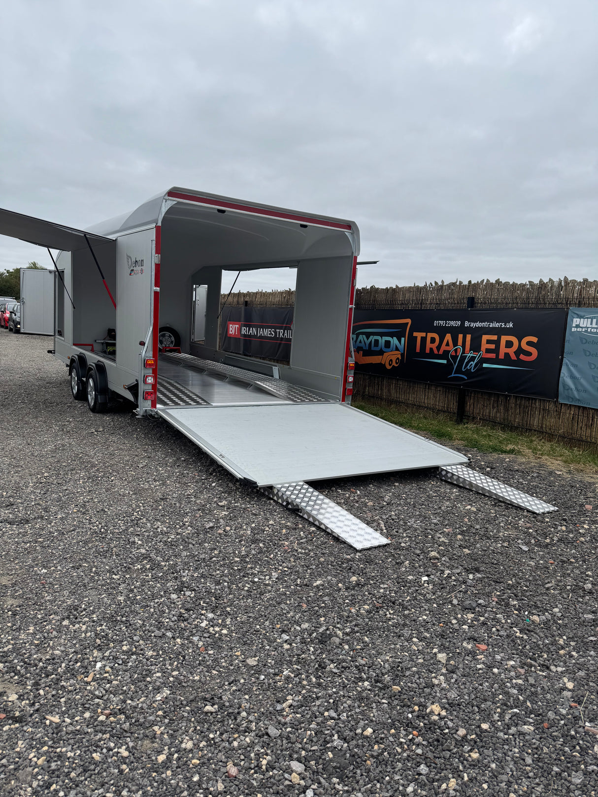 Debon Roadster C2000 Box Van Enclosed Car Transporter Trailer Grey
