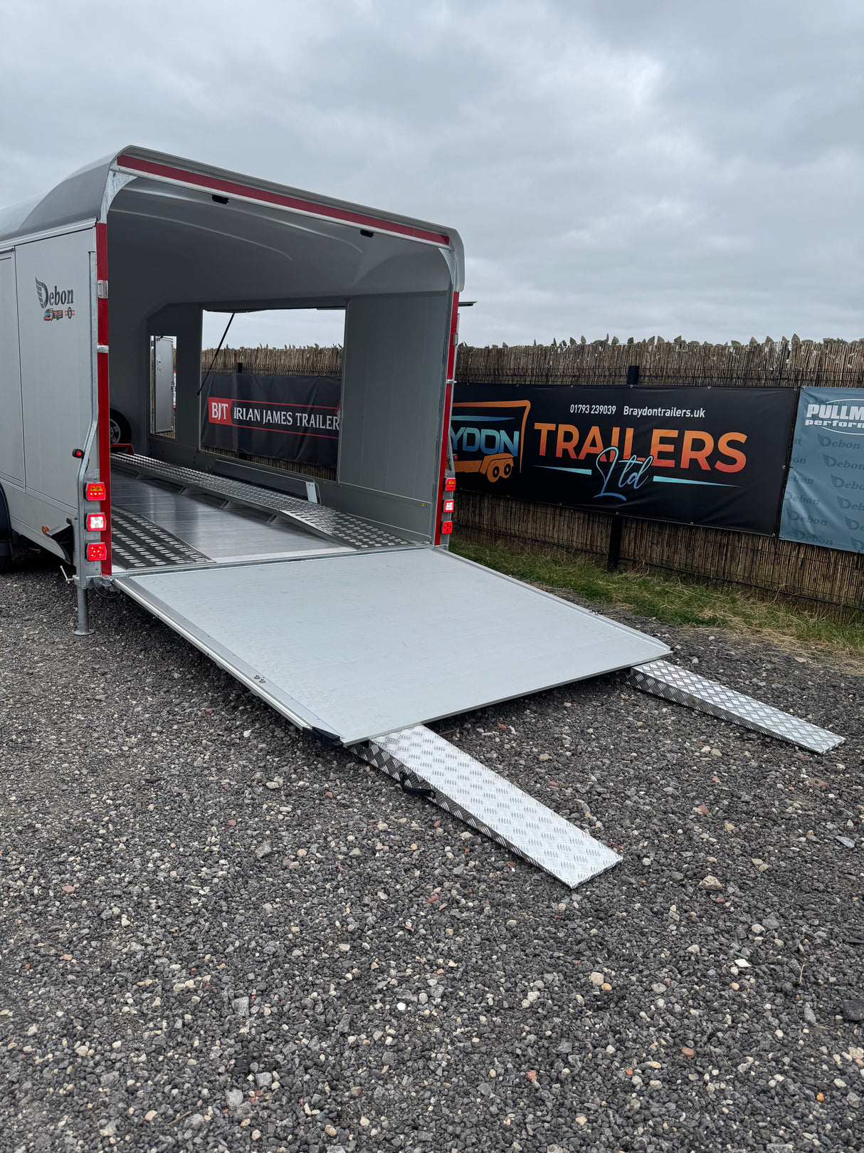 Debon Roadster C2000 Box Van Enclosed Car Transporter Trailer Grey