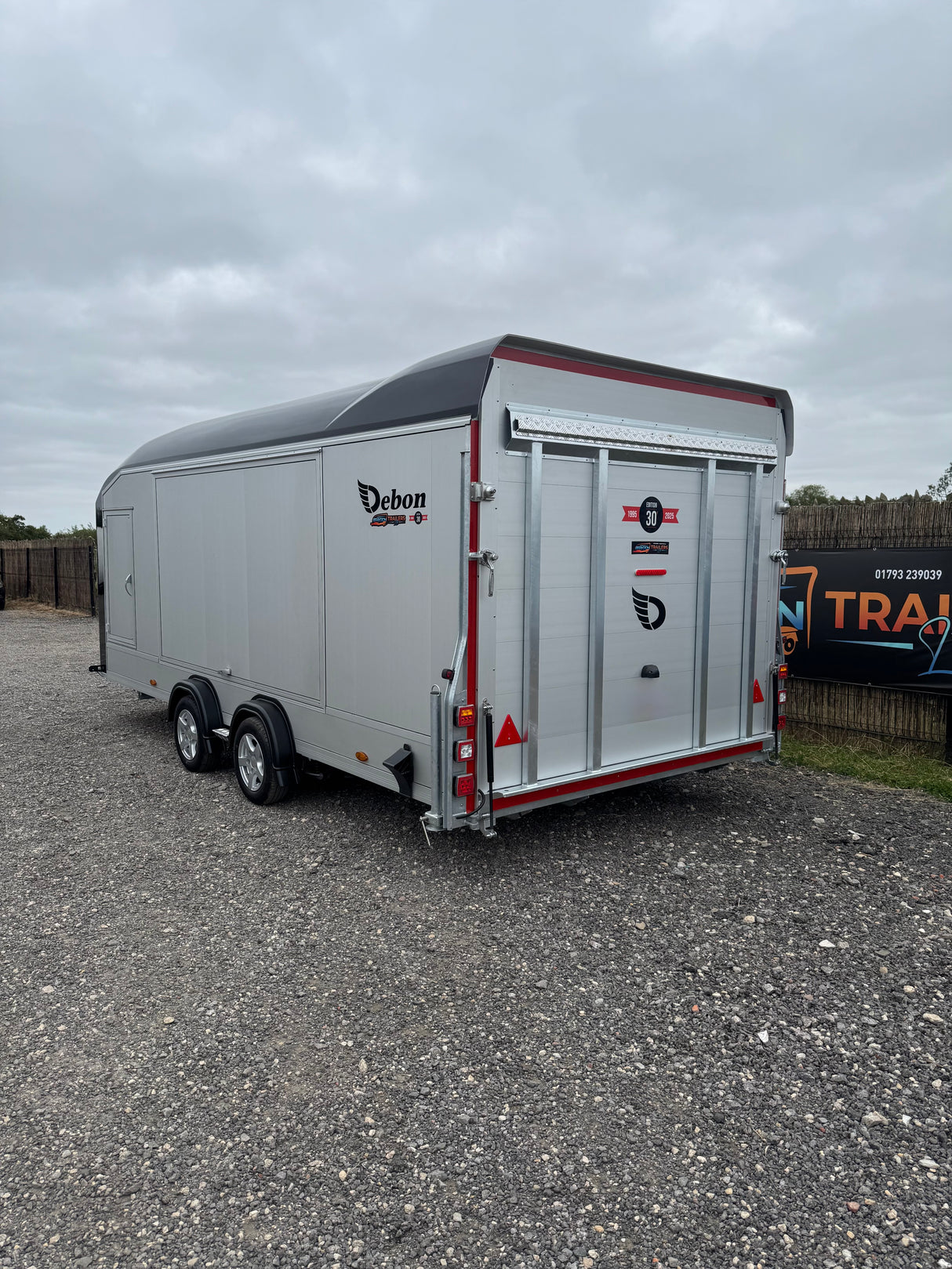 Debon Roadster C2000 Box Van Enclosed Car Transporter Trailer Grey