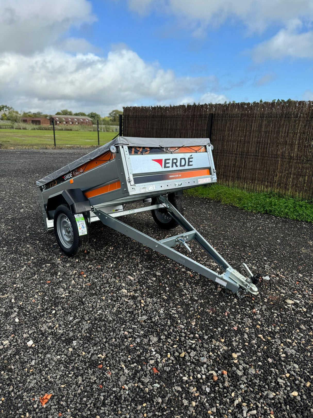 Erde 193 Car Tipper Trailer MP69193 With Soft Top Cover