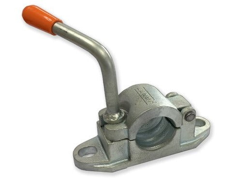 48mm KARTT Cast Iron Swing Clamp for Smooth or Ribbed Jockey Wheel, 150mm wide hole centres