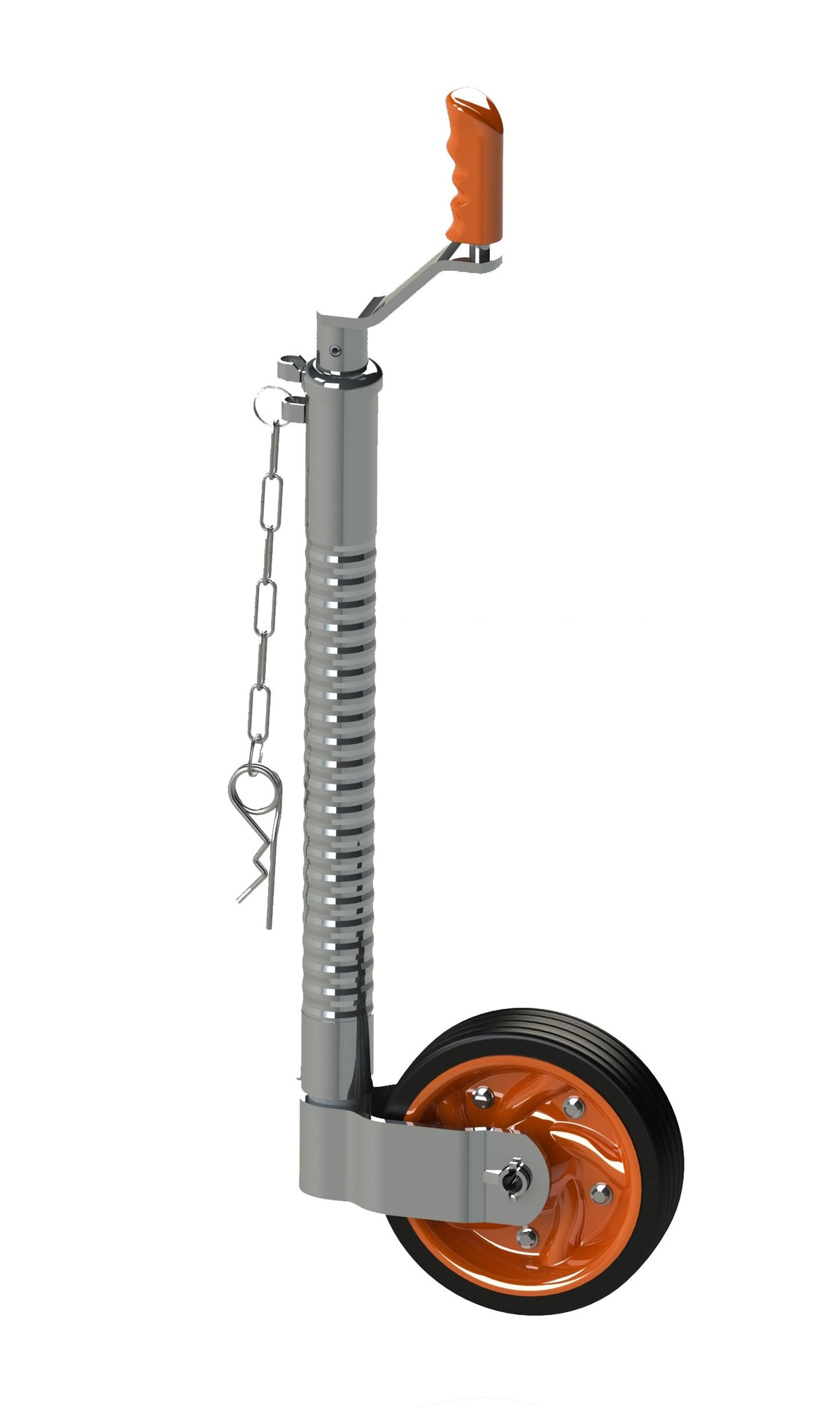 48 mm Ribbed Low Profile Jockey Wheel, KJW4804D - Max Nose Weight 350 kg