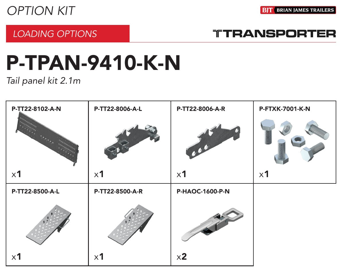 Brian James P-TPAN-9410-K-N manufacturer kit illustration