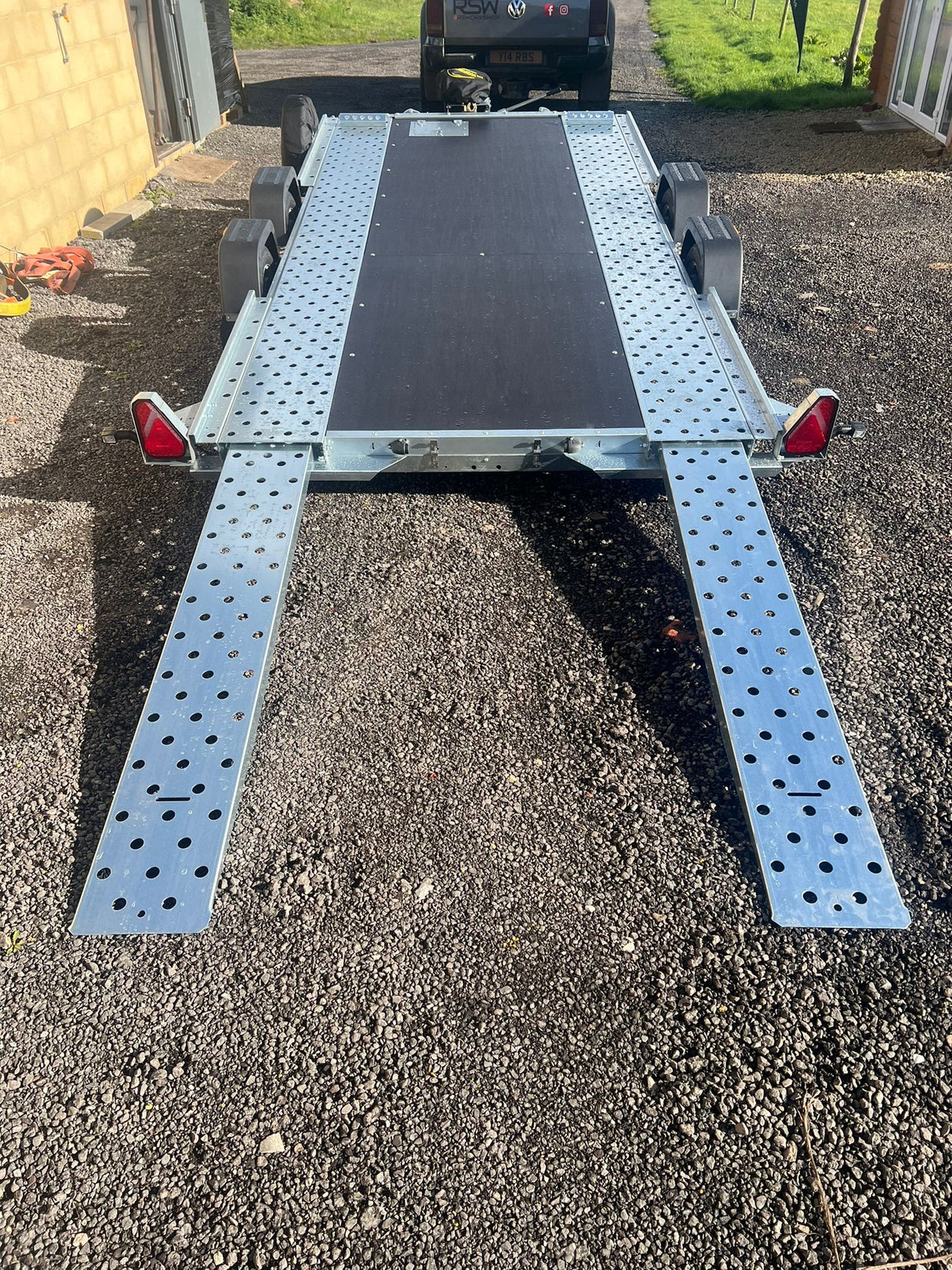 Woodford Widebody WBT101 14βx6β6β Tilt Bed Car Transporter Trailer