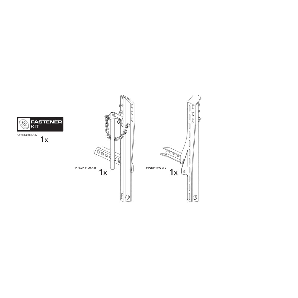 Brian James P-PLDP-1200-K-N manufacturer technical illustration; size and specification vary with the selected option