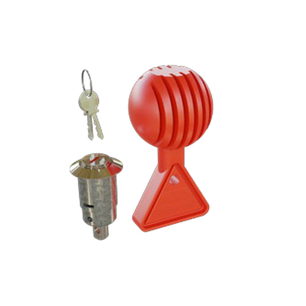 Genuine Brian James Lock cylinder AL-KO locking head c/w ball – manufacturer catalogue image