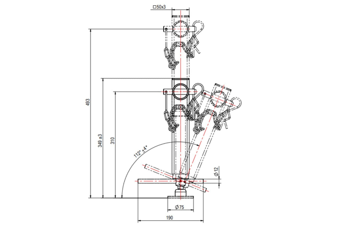 Prop stand Telescopic Swivel Foot