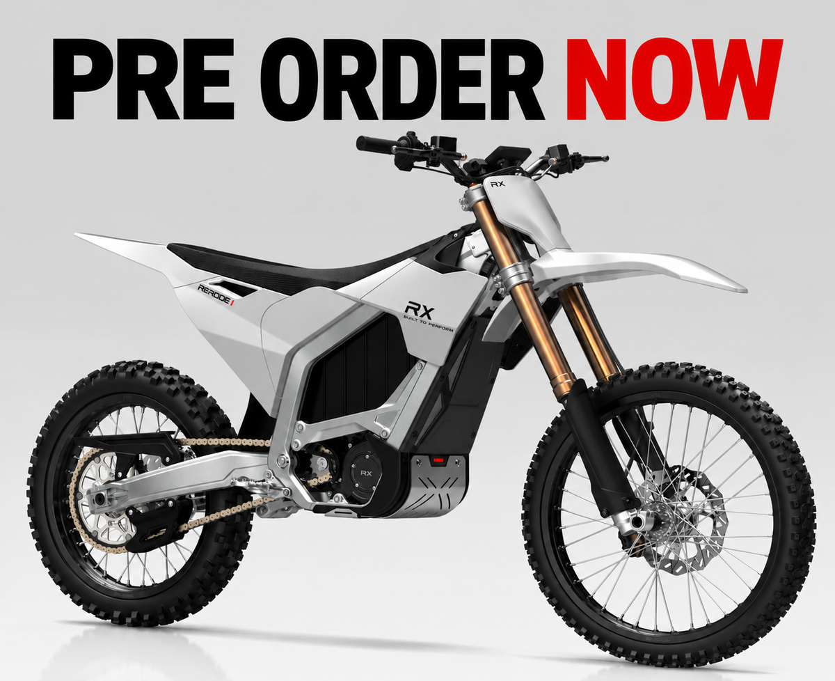 Stomp Moto RERODE RX – White Electric Dirt Bike PRE ORDER – image 1