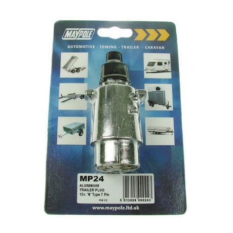 MP24 12n Type 7 Pin Aluminium Plug Display Packed — 024