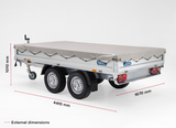 Debon PW1.2 Tipper Trailer Electric Tip 2600KG MGW 4.41m x 1.67m