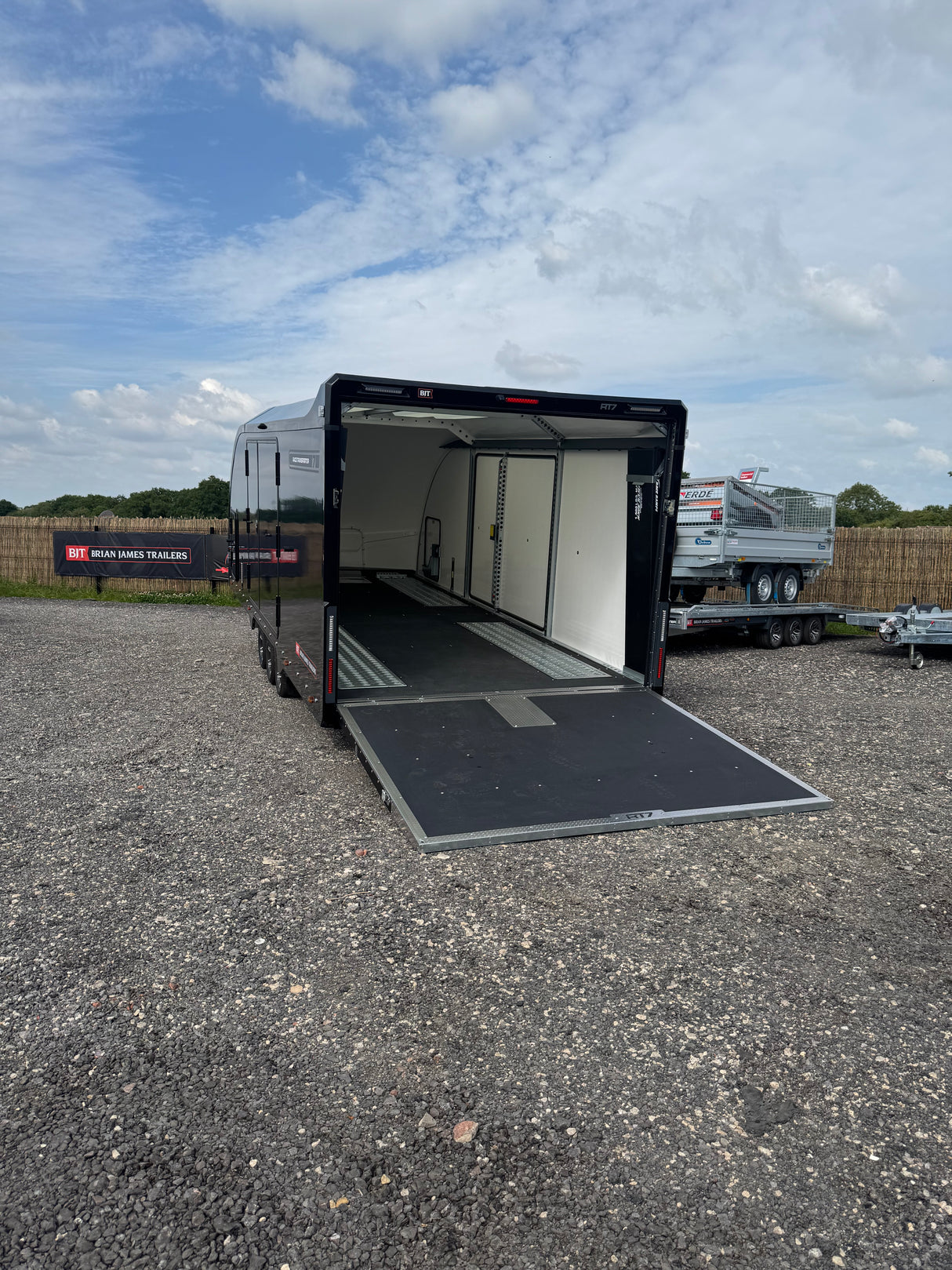 Brian James Race Transporter 7 Enclosed Trailer RT7 – 6.0m x 2.3m | 3.5T | Triple Axle | 10” Wheels 397-6023-35-3-10-B