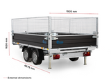 Debon PW3.3 Electric Tip Tipper Trailer 3500kg MGW 4.675m x 1.92m