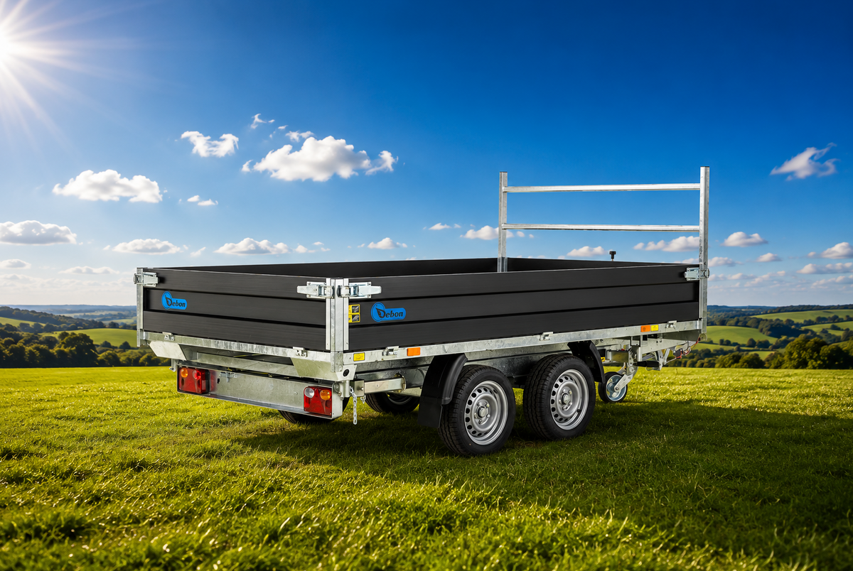 Debon PW3.3 Electric Tip Tipper Trailer 3500kg MGW 4.675m x 1.92m