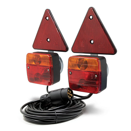 MP44922 12v Magnetic Lighting Pod With Triangles With 10m Trailer Cable — 44922