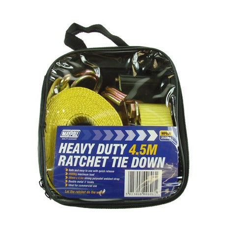 MP606 38mm X 4.5m 2500kg Ratchet Strap & Hooks — 606