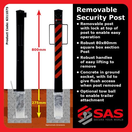 SAS Concrete in Removable Security Post