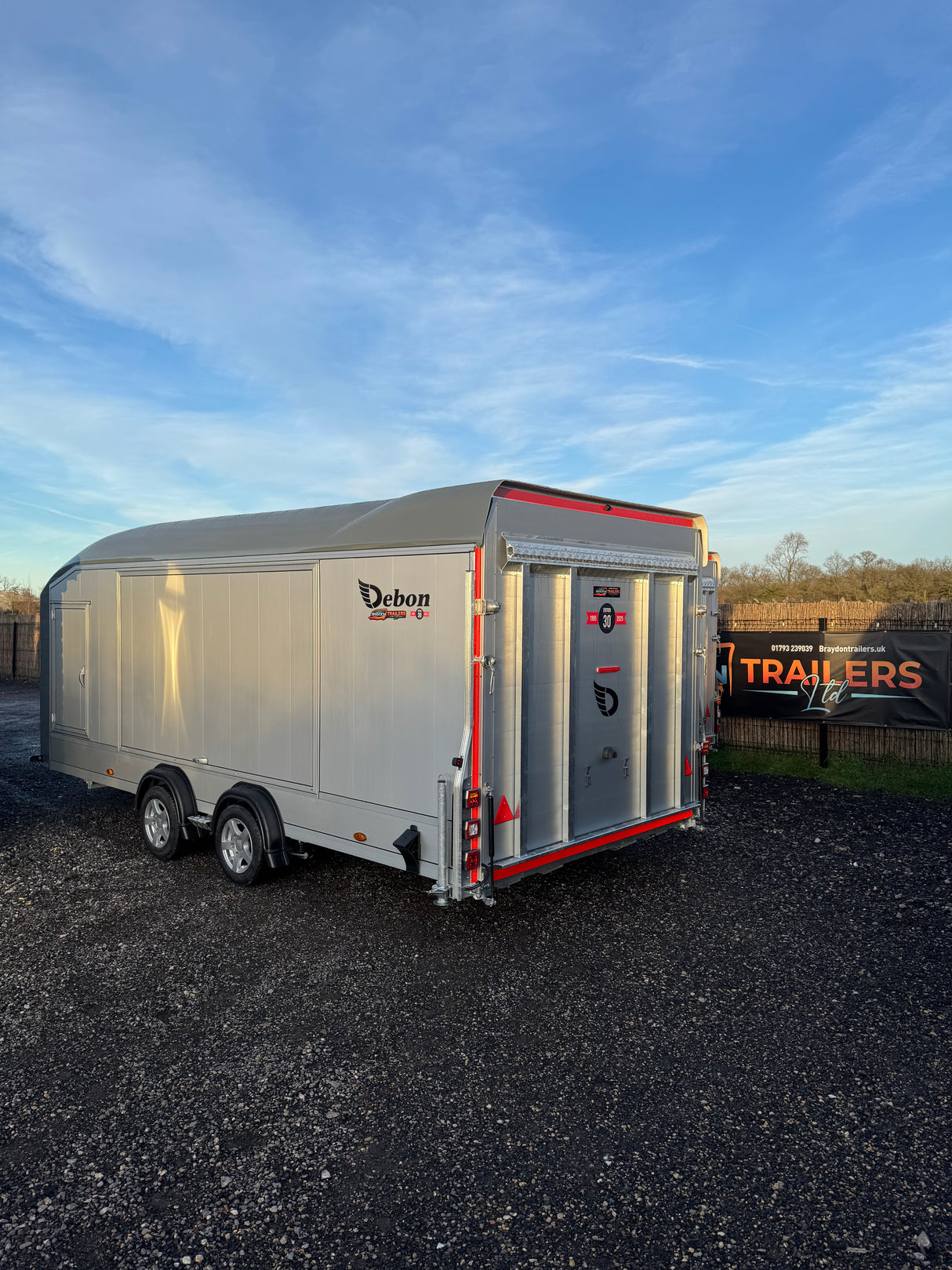 Debon Roadster C2000 Box Van Enclosed Car Transporter Trailer Grey