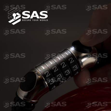 SAS Combi 1800 x 12mm Steel Braided Security Cable with Combi Lock