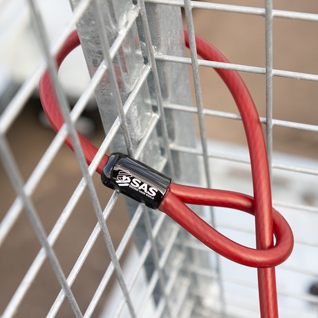 SAS 12mm Steel Braided Security Cable with Heavy-Duty Padlock