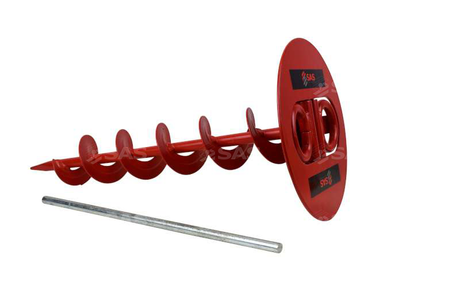 SAS Twin Shackle ScrewIn Security Ground Anchor Auger Style (500mm)