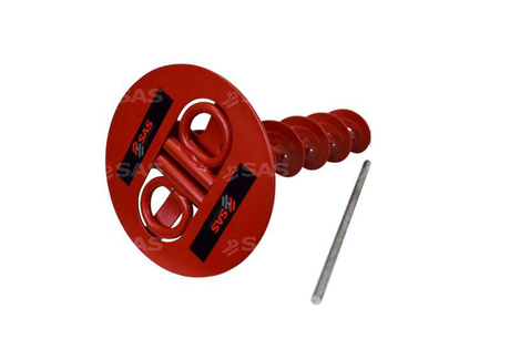 SAS Twin Shackle ScrewIn Security Ground Anchor Auger Style (500mm)