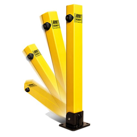 MP9732 Square Fold Down Security Post With Integral Top Lock — 9732