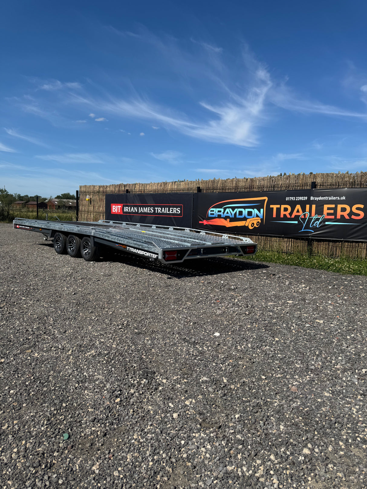 Brian James T6 T Transporter Car Trailer, 5.5m x 2.24m, 3.5t, 10in wheels, 3 Axle - 231-5522-35-3-10