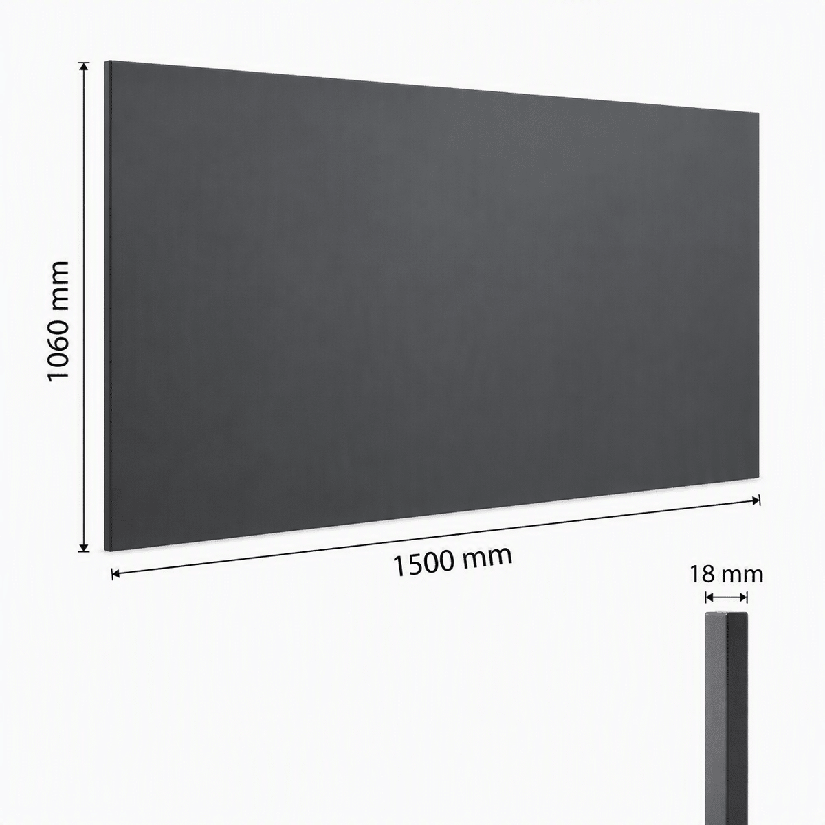 Front Ramp Plywood Panel – 18x1500x1065mm In Dark Grey – CZ000245