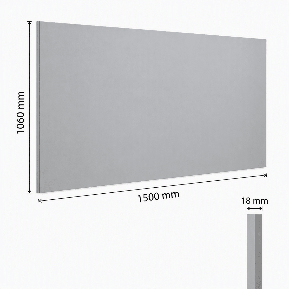 Front Ramp Plywood Panel -18x1500x1060mm in Light Grey – CZ000244