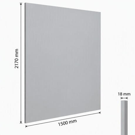 Plywood side panel 2170x1500x18mm in Light Grey – CZ000291