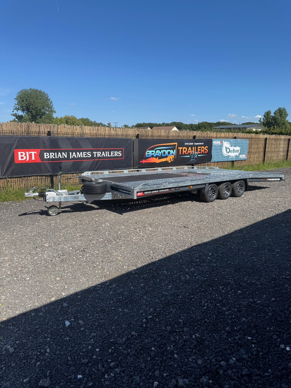 Brian James T6 T Transporter Car Trailer, 5.5m x 2.24m, 3.5t, 10in wheels, 3 Axle - 231-5522-35-3-10