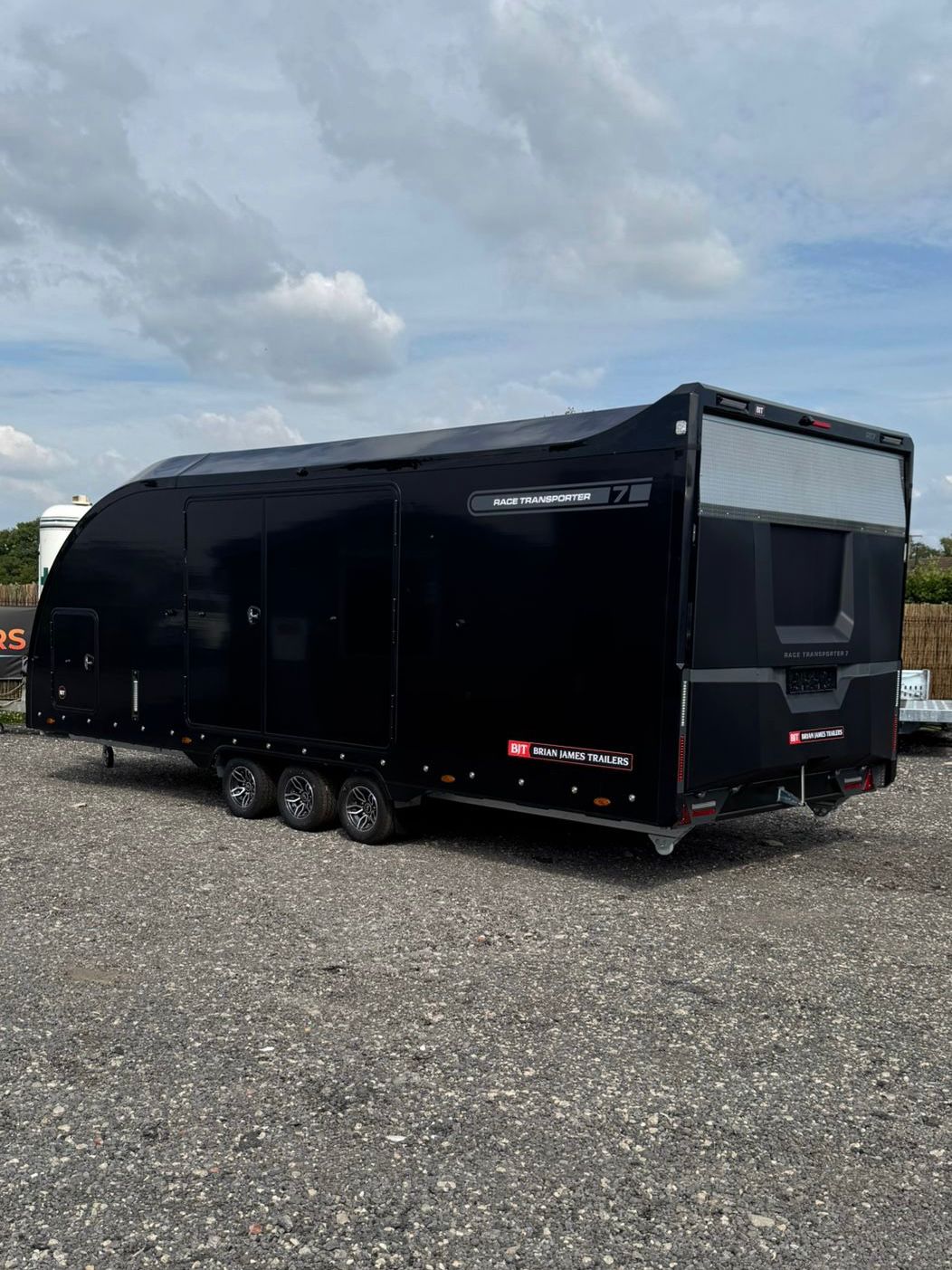 Brian James Race Transporter 7 Enclosed Trailer RT7 – 6.0m x 2.3m | 3.5T | Triple Axle | 10” Wheels 397-6023-35-3-10-B