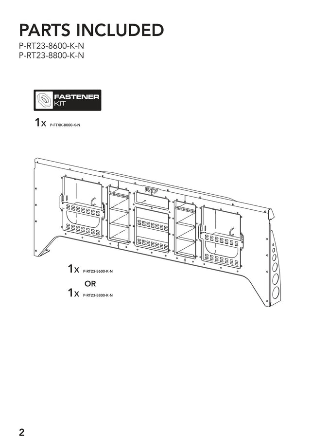 Brian James P-RT23-8600-K-N manufacturer technical illustration