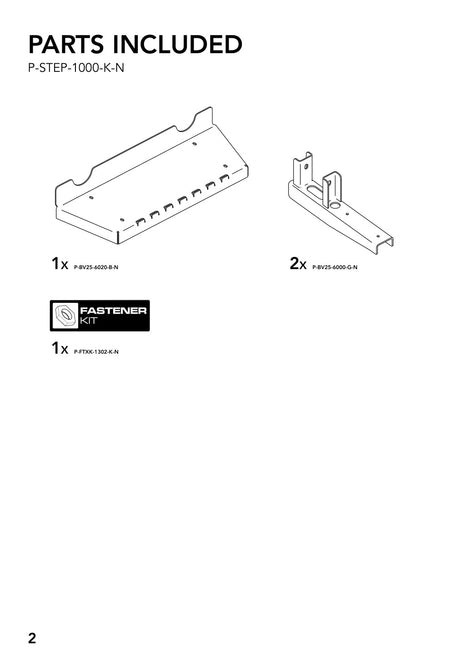 Brian James P-STEP-1000-K-N manufacturer technical illustration