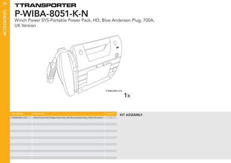 Brian James P-WIBA-8051-K-N manufacturer kit illustration