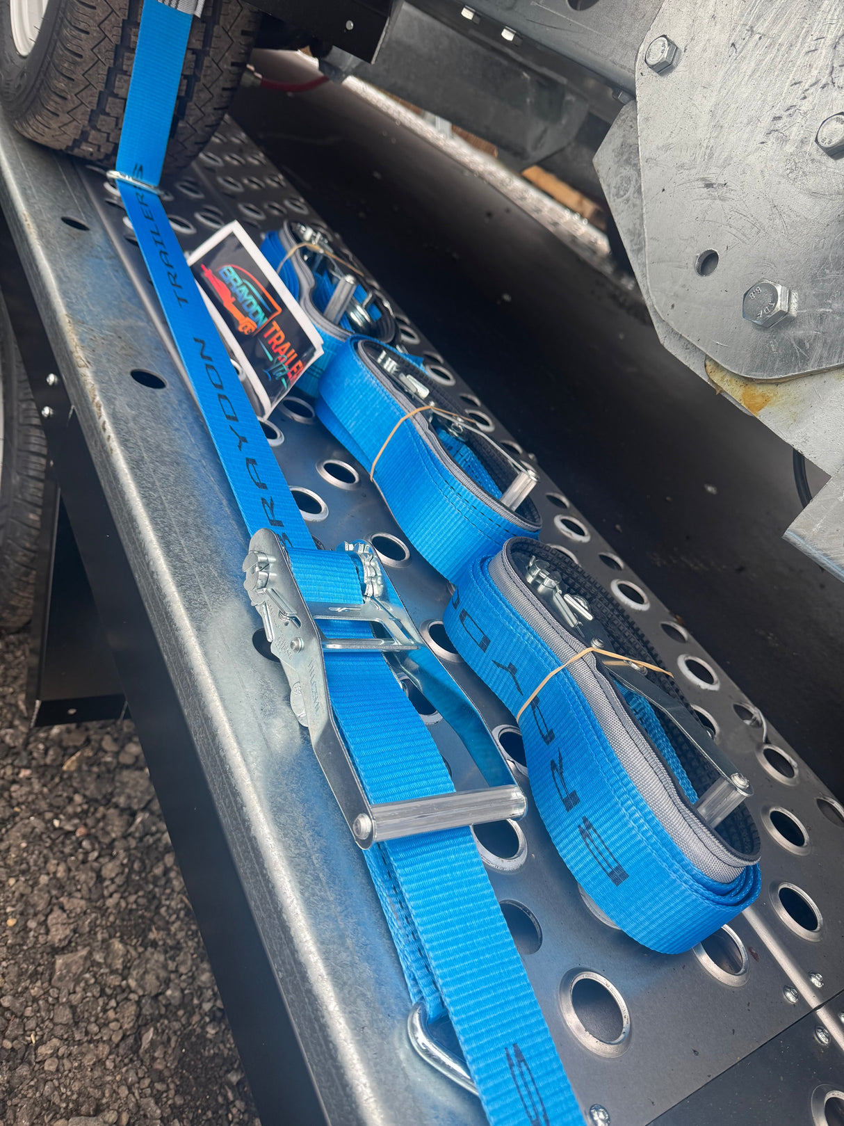 Sleeved Over Wheel Ratchet Strap 3.5M x 50mm Strap Car Recovery Transports Straps