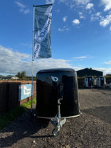 Debon Roadster C500 Twin Axle Box Van Bike Trailer Black Aluminium Sides & Side door