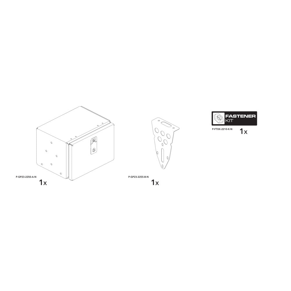 Brian James P-SGAS-3600-K-N manufacturer technical illustration; size and specification vary with the selected option