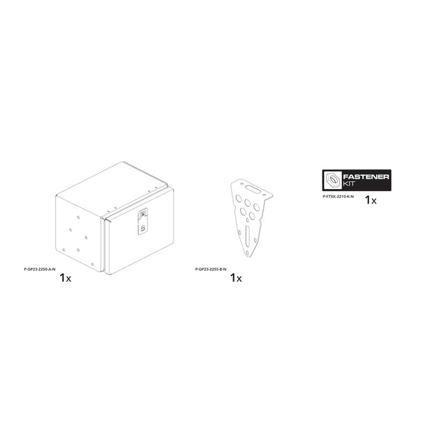 Brian James P-SGAS-3600-K-N manufacturer technical illustration; size and specification vary with the selected option