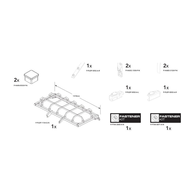 Brian James P-PLDP-1154-K-N manufacturer technical illustration; size and specification vary with the selected option