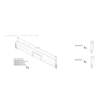Brian James Headboard Kit - Connect 476, 1.88m Width, Headboard Only (used with dropsides) manufacturer technical illustration; select colour separately