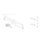 Brian James Headboard Kit - Connect 476, 2.15m Width, Headboard Only (used with dropsides) manufacturer technical illustration; select colour separately